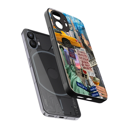 NY Forever sleek nothing phone 2 cover with tempered glass back and TPU edges
