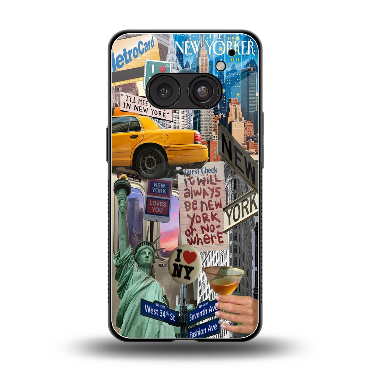 NY Forever back phone cover | glass case for nothing phone 2a plus