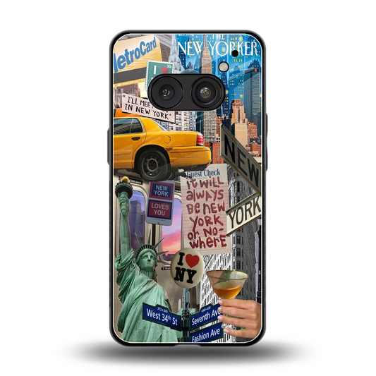 NY Forever back phone cover | glass case for nothing phone 2a plus