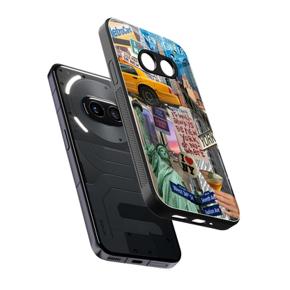 NY Forever sleek nothing phone 2a cover with tempered glass back and TPU edges