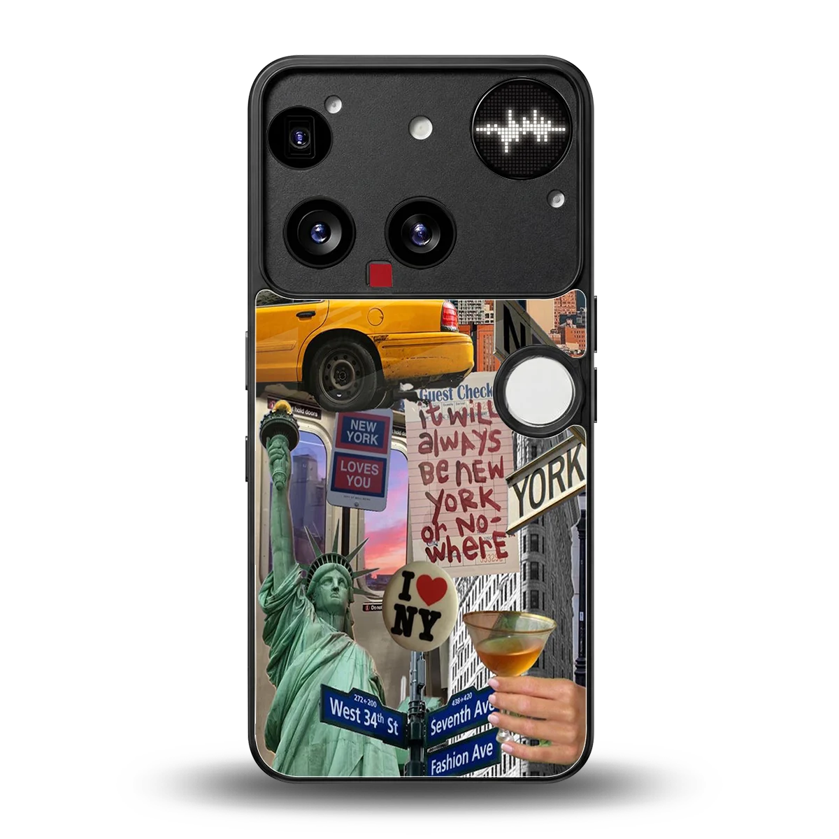 NY Forever back phone cover | glass case for nothing phone 3