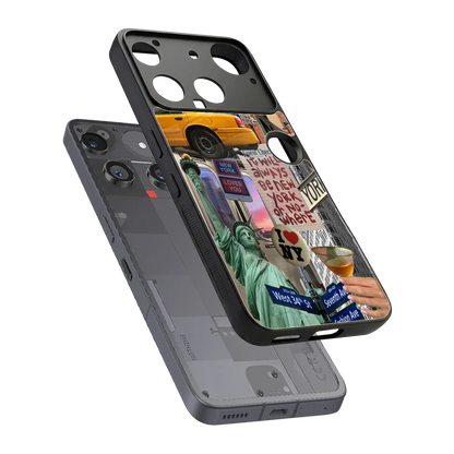 NY Forever sleek nothing phone 3 cover with tempered glass back and TPU edges