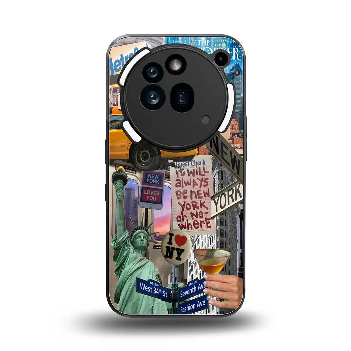 NY Forever back phone cover | glass case for nothing phone 3a pro