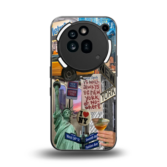 NY Forever back phone cover | glass case for nothing phone 3a pro
