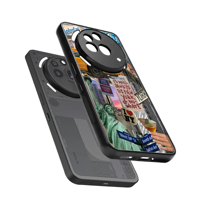 NY Forever sleek nothing phone 3a pro cover with tempered glass back and TPU edges
