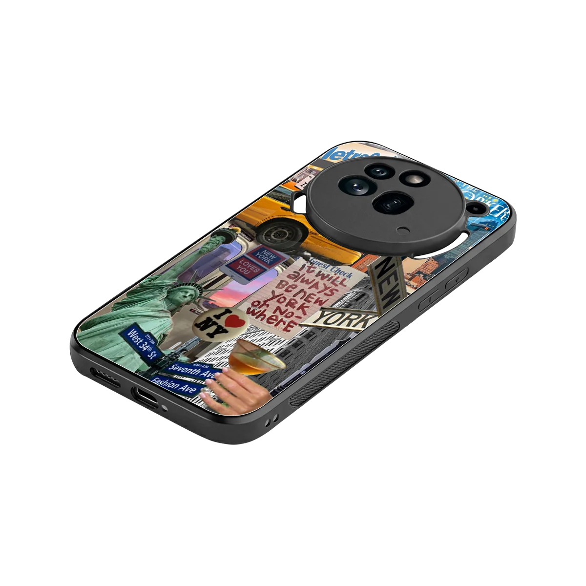 NY Forever stylish phone case for nothing phone 3a pro | glossy glass and slim fit