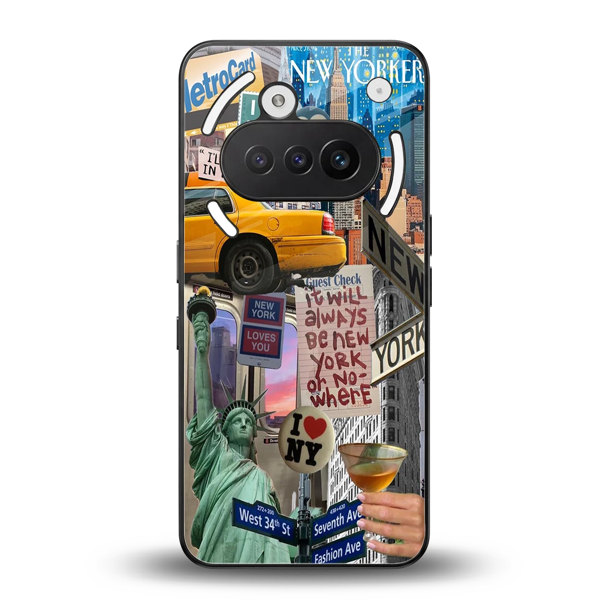 NY Forever back phone cover | glass case for nothing phone 3a