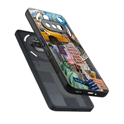 NY Forever sleek nothing phone 3a cover with tempered glass back and TPU edges