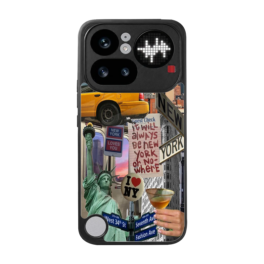 NY Forever back phone cover | glass case for nothing phone 4a pro