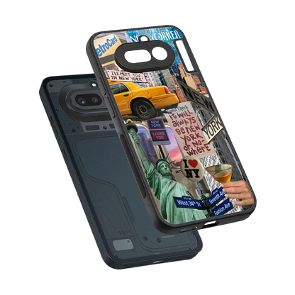 NY Forever sleek nothing phone 4a cover with tempered glass back and TPU edges