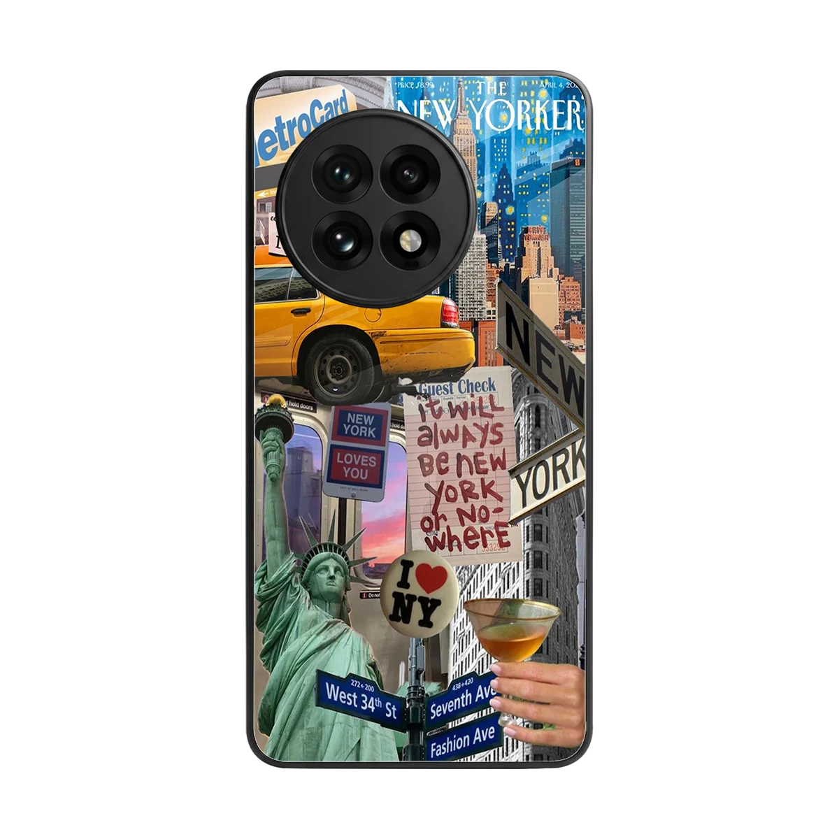 NY Forever back phone cover | glass case for oneplus 13r