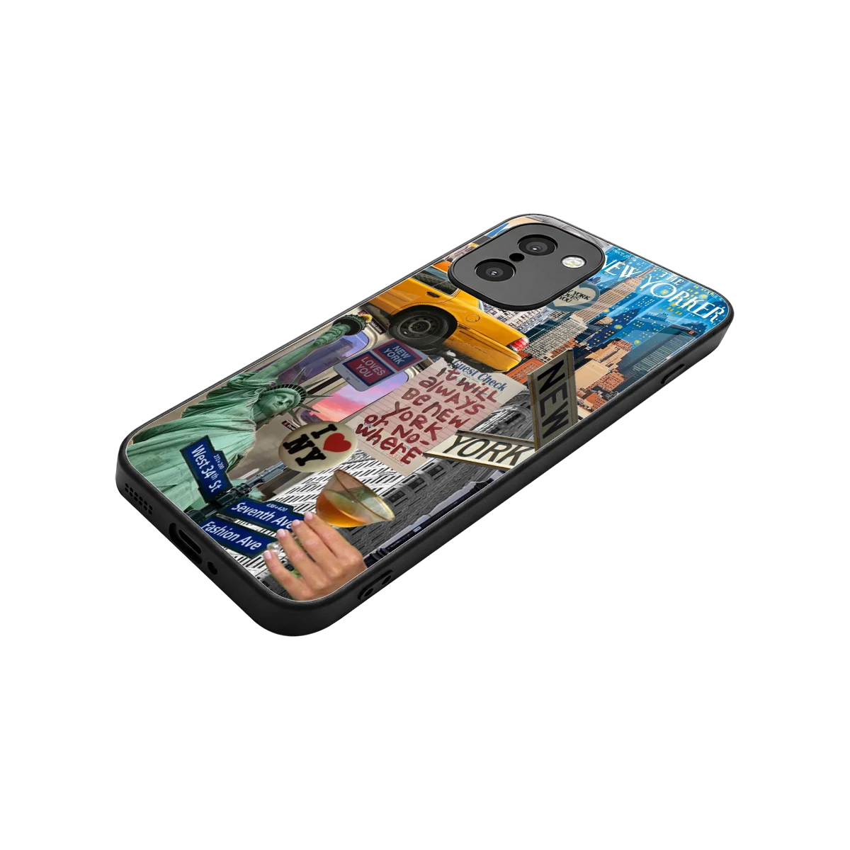 NY Forever stylish phone case for oneplus 15r | glossy glass and slim fit