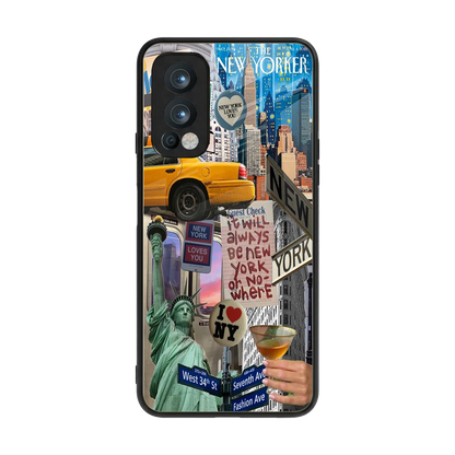 NY Forever back phone cover | glass case for oneplus nord 2