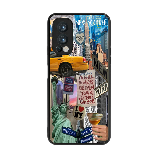 NY Forever back phone cover | glass case for oneplus nord 2
