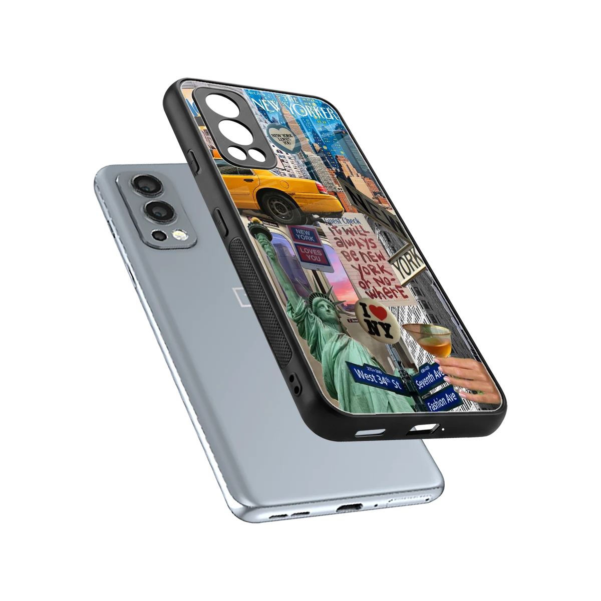 NY Forever sleek oneplus nord 2 cover with tempered glass back and TPU edges