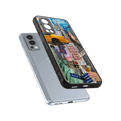 NY Forever sleek oneplus nord 2 cover with tempered glass back and TPU edges