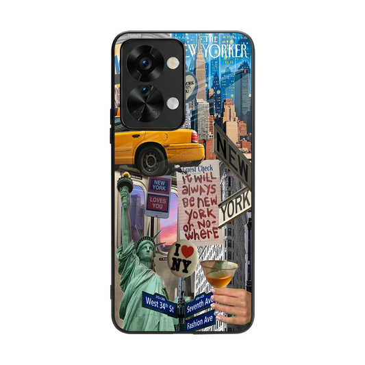 NY Forever back phone cover | glass case for oneplus nord 2t