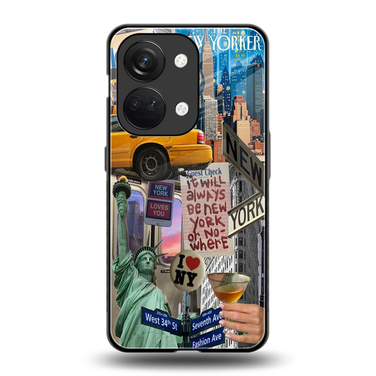 NY Forever back phone cover | glass case for oneplus nord 3