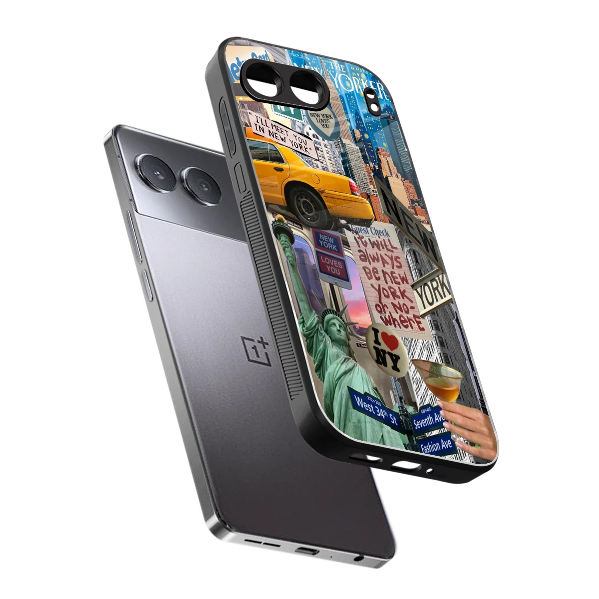 NY Forever sleek oneplus nord 4 cover with tempered glass back and TPU edges