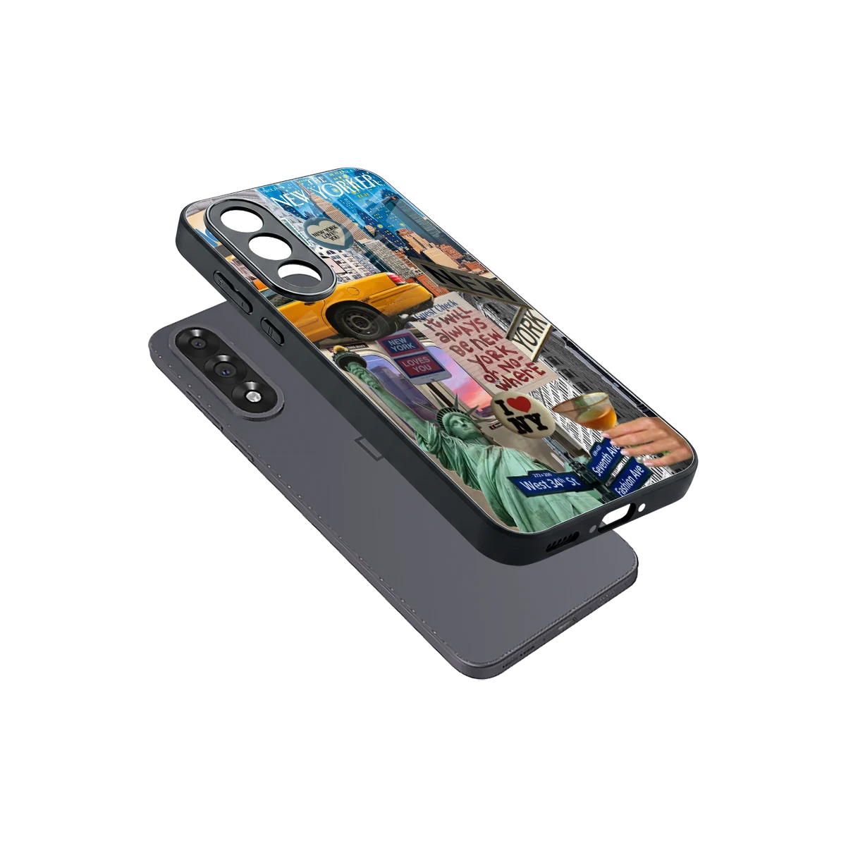 NY Forever sleek oneplus nord 5 cover with tempered glass back and TPU edges