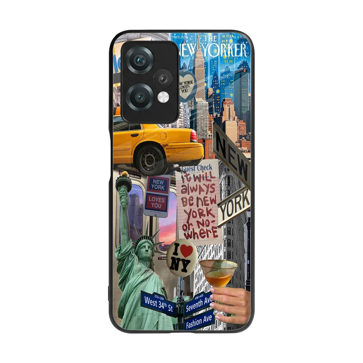 NY Forever back phone cover | glass case for oneplus nord ce 2 lite