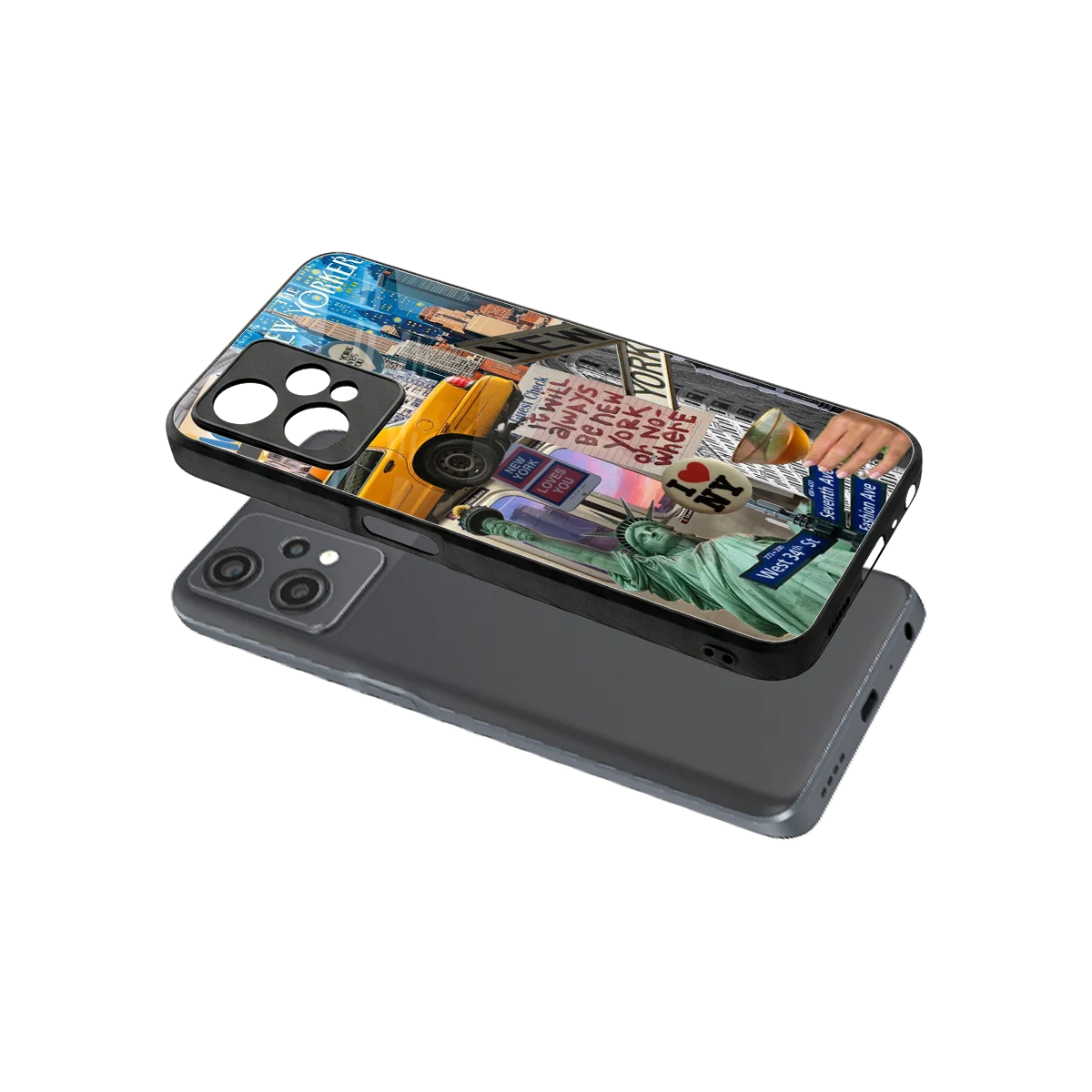 NY Forever sleek oneplus nord ce 2 lite cover with tempered glass back and TPU edges