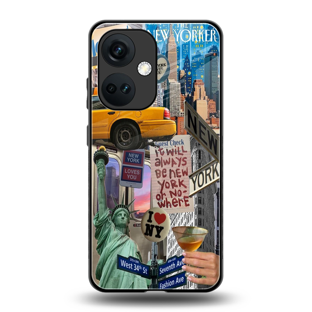 NY Forever back phone cover | glass case for oneplus nord ce 3