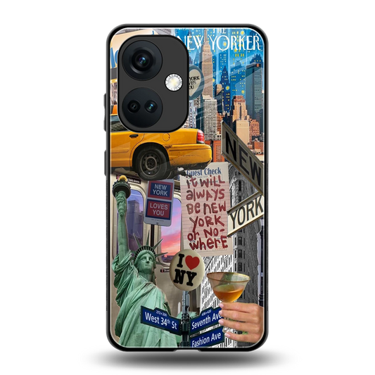 NY Forever back phone cover | glass case for oneplus nord ce 3