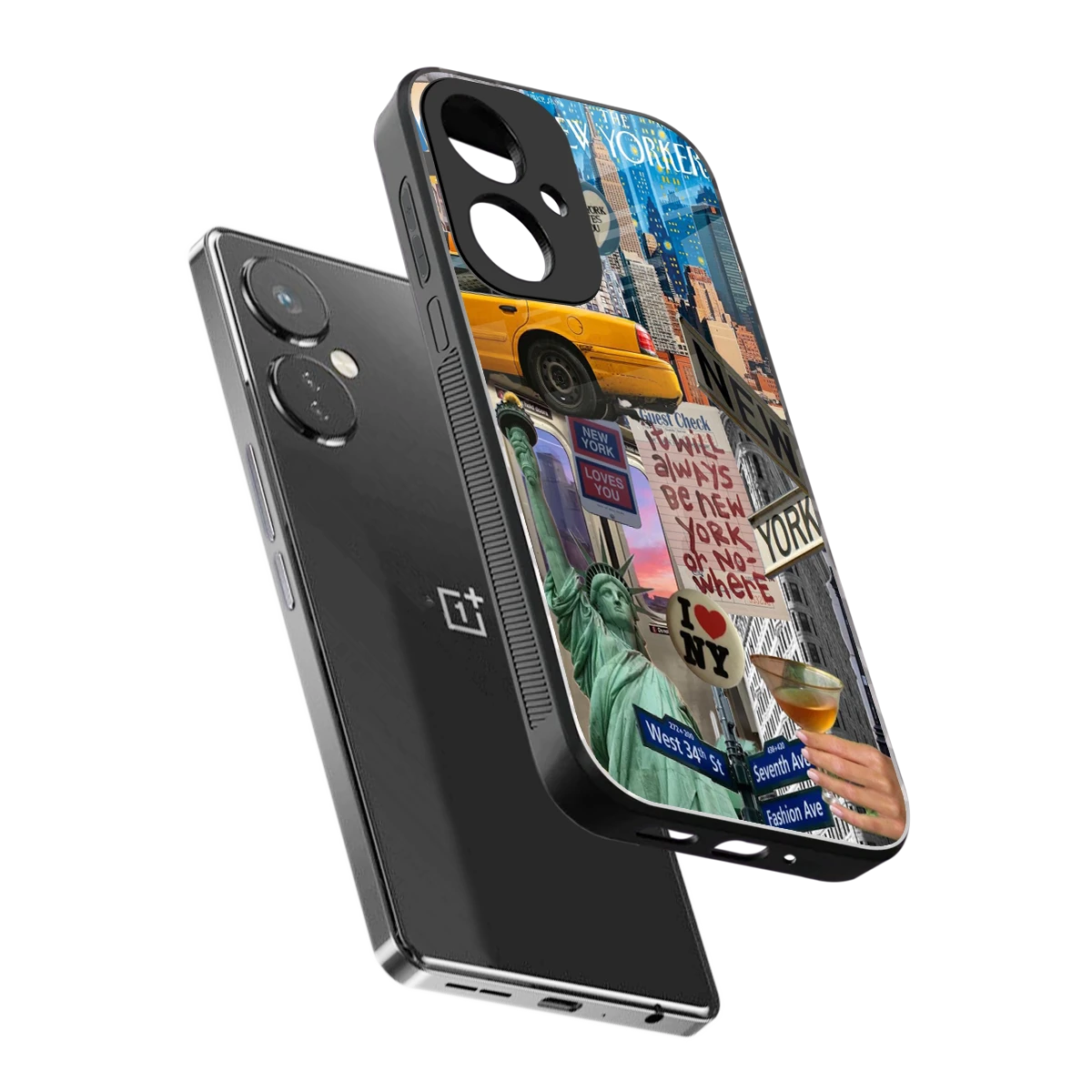 NY Forever sleek oneplus nord ce 3 cover with tempered glass back and TPU edges