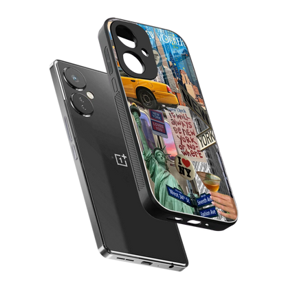 NY Forever sleek oneplus nord ce 3 cover with tempered glass back and TPU edges