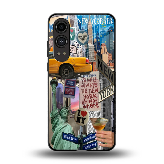 NY Forever back phone cover | glass case for oneplus nord ce 4 lite