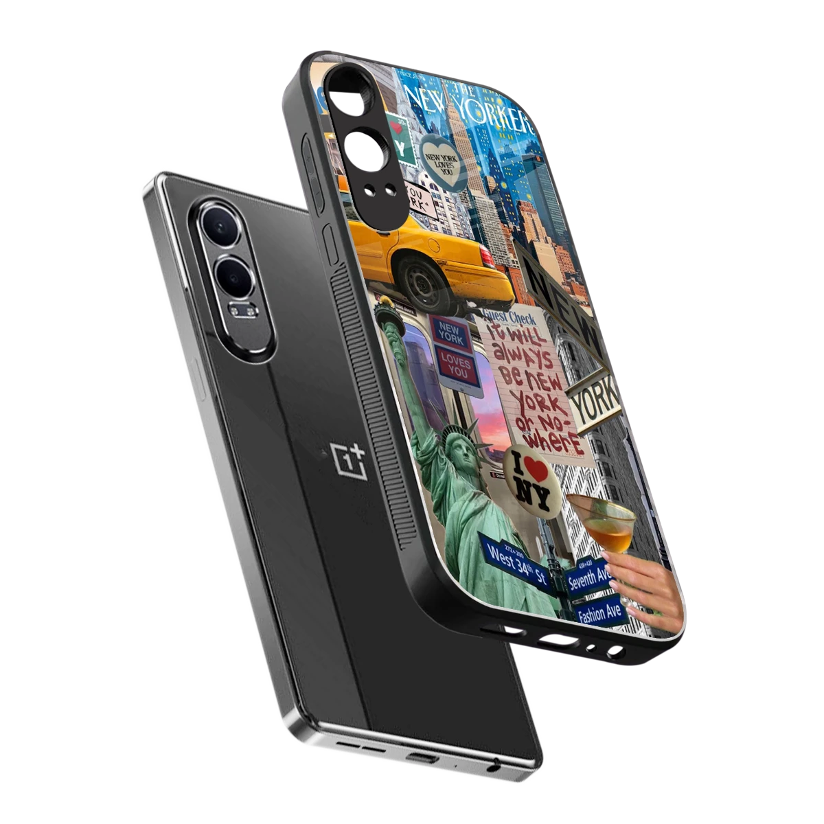 NY Forever sleek oneplus nord ce 4 lite cover with tempered glass back and TPU edges