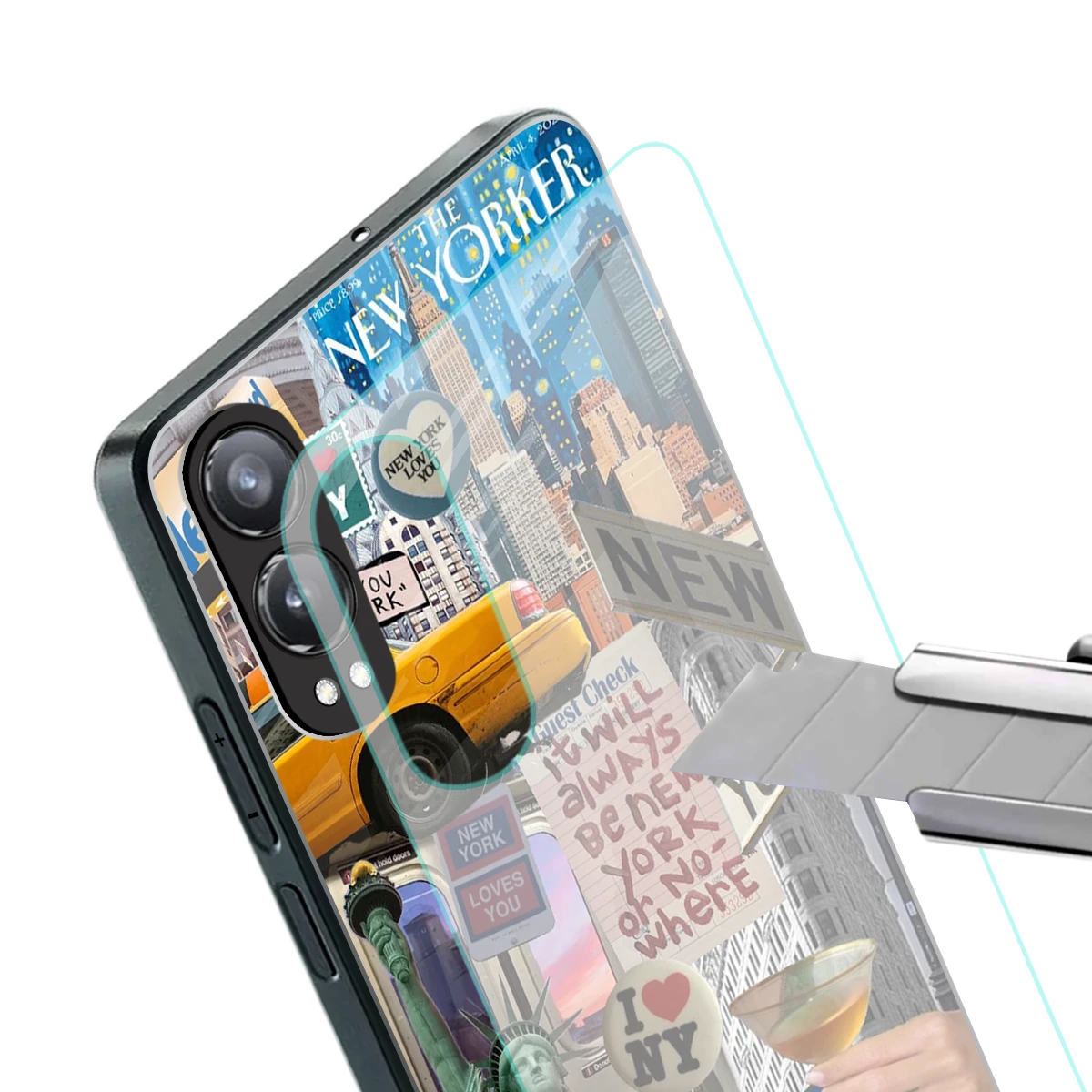 NY Forever stylish phone case for oneplus nord ce 4 lite | glossy glass and slim fit