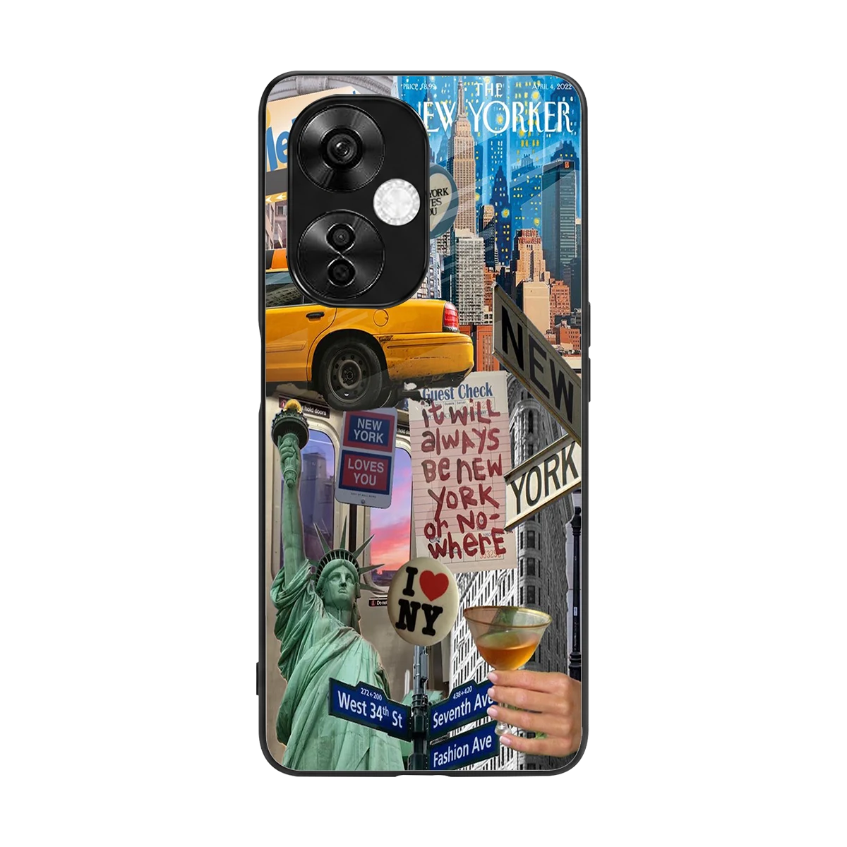 NY Forever back phone cover | glass case for oneplus nord ce 3 lite