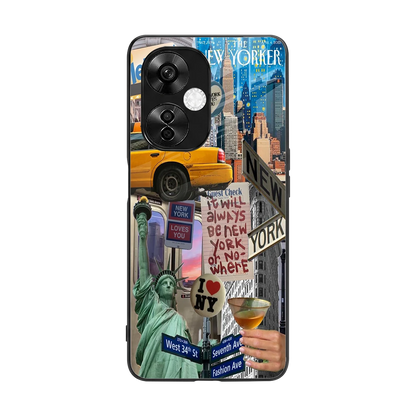 NY Forever back phone cover | glass case for oneplus nord ce 3 lite