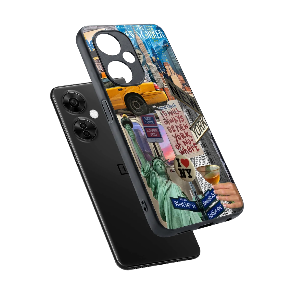 NY Forever sleek oneplus nord ce 3 lite cover with tempered glass back and TPU edges