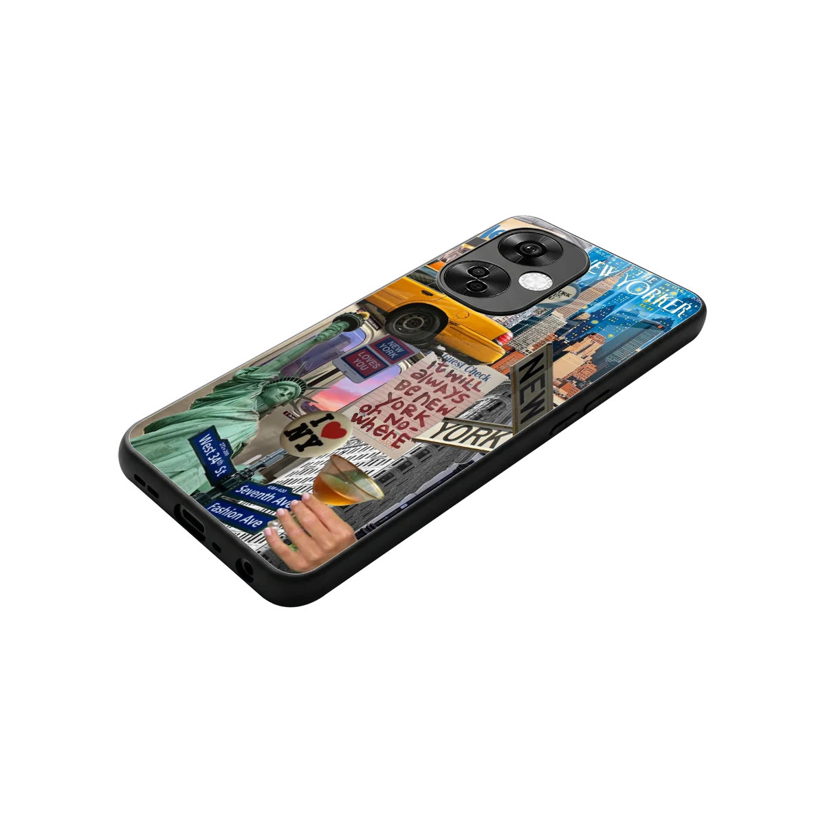 NY Forever stylish phone case for oneplus nord ce 3 lite | glossy glass and slim fit