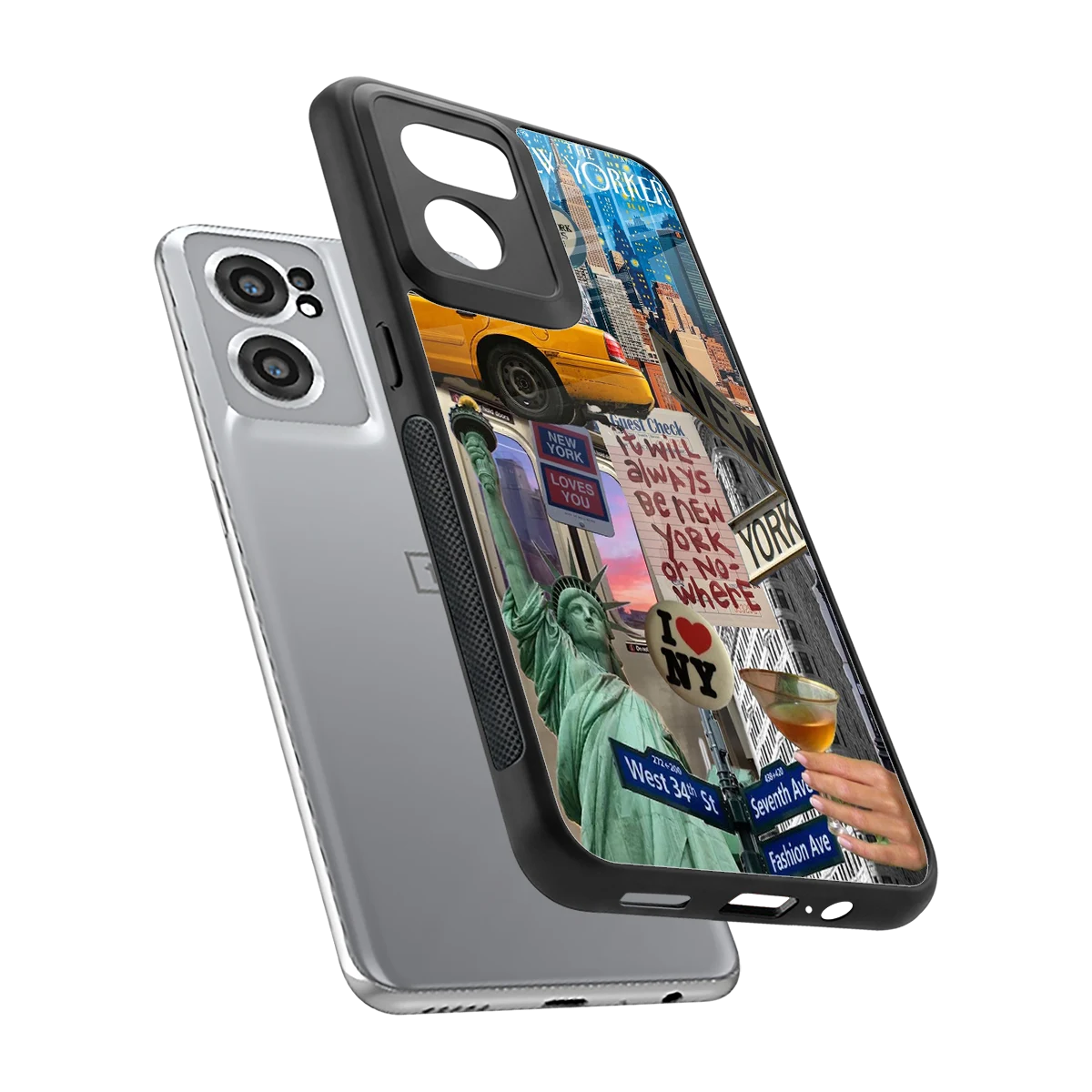 NY Forever sleek oneplus nord ce 2 cover with tempered glass back and TPU edges