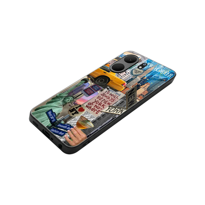 NY Forever stylish phone case for oppo a5x 5g | glossy glass and slim fit