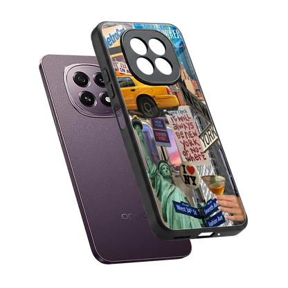 NY Forever sleek oppo f29 5g cover with tempered glass back and TPU edges