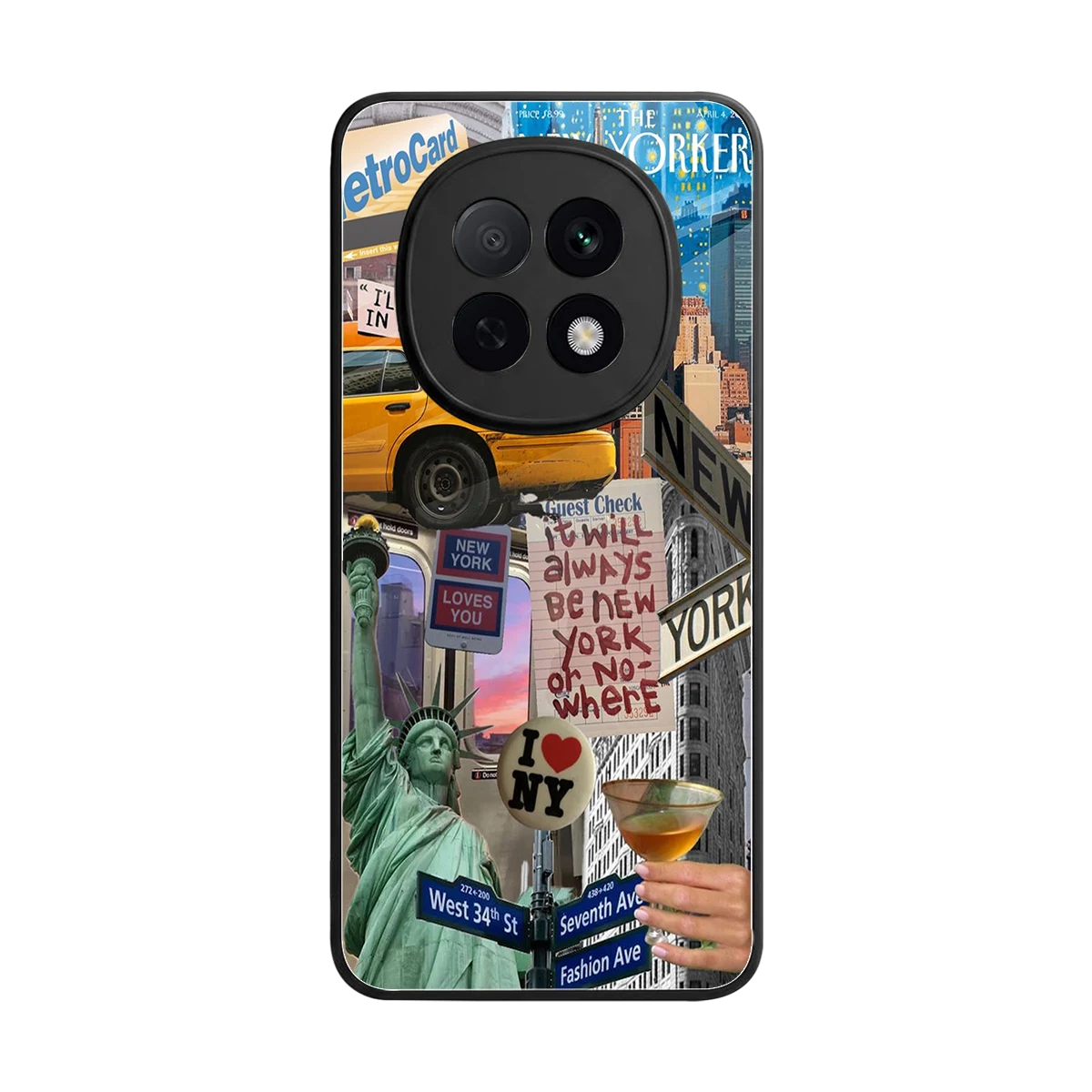 NY Forever back phone cover | glass case for oppo f29 pro 5g