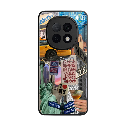 NY Forever back phone cover | glass case for oppo f29 pro 5g