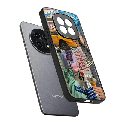 NY Forever sleek oppo f29 pro 5g cover with tempered glass back and TPU edges