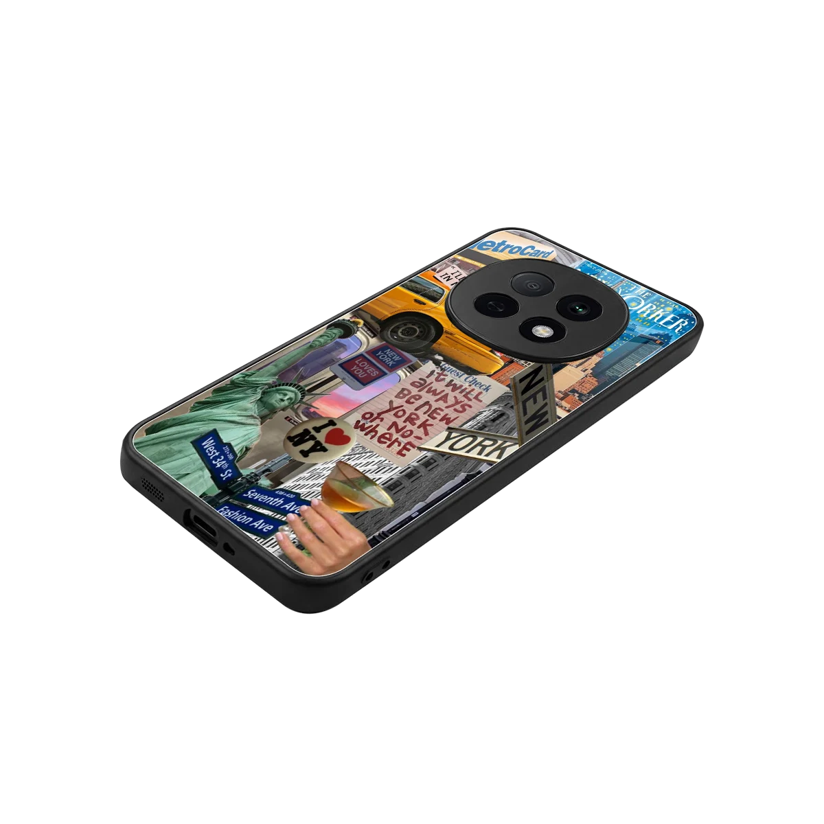 NY Forever stylish phone case for oppo f29 pro 5g | glossy glass and slim fit