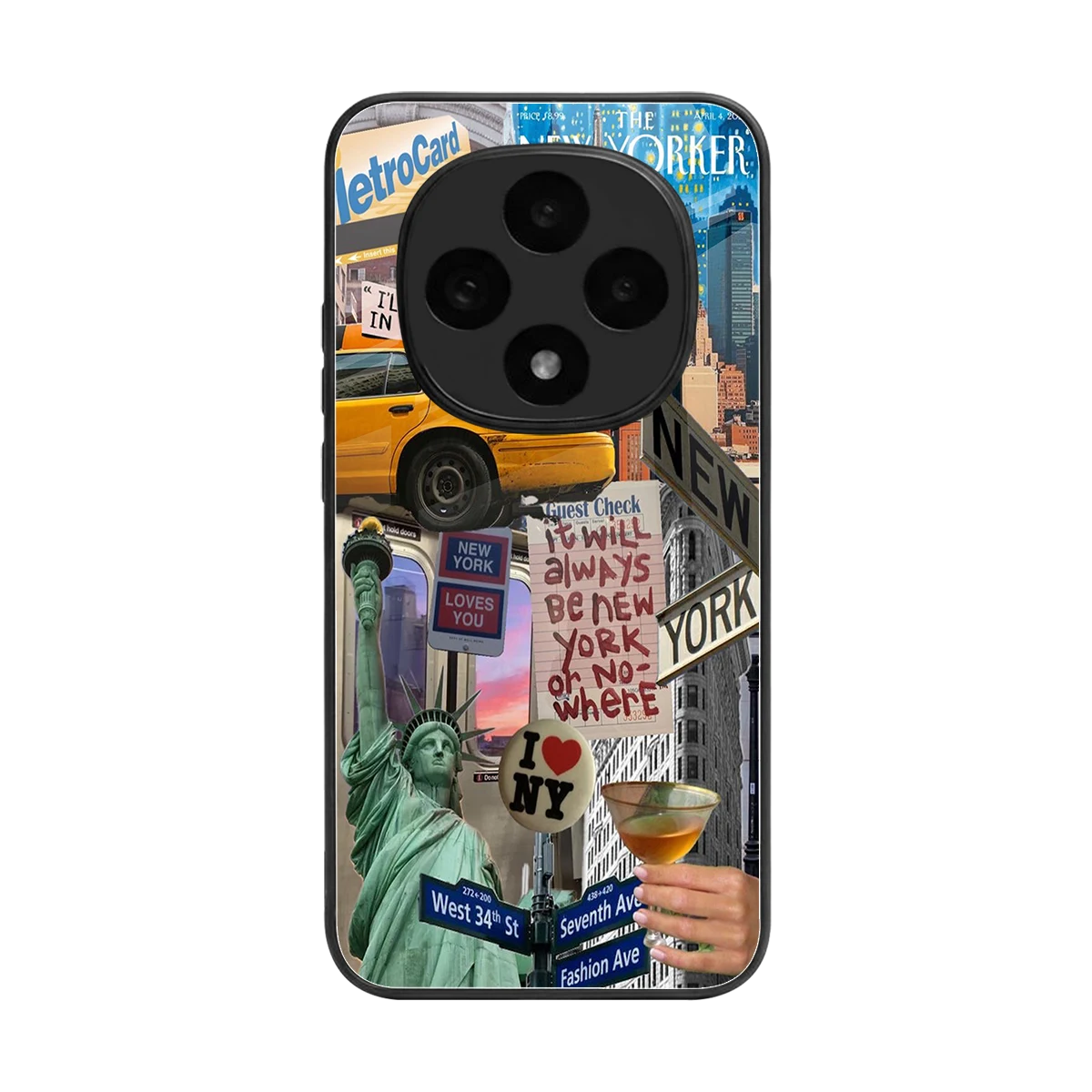 NY Forever back phone cover | glass case for oppo f31 pro 5g