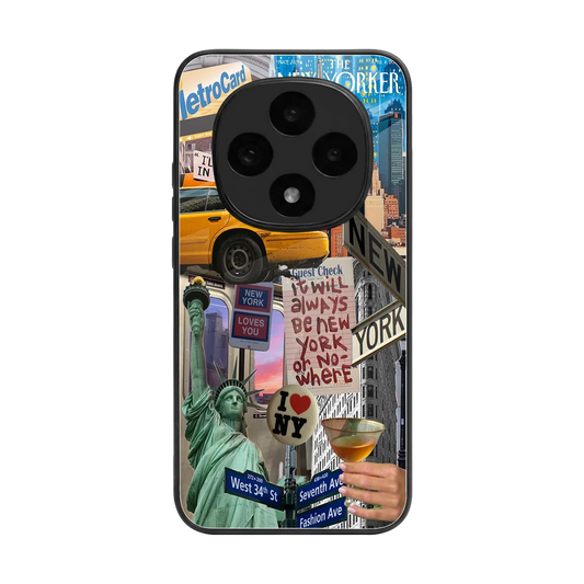 NY Forever back phone cover | glass case for oppo f31 pro 5g
