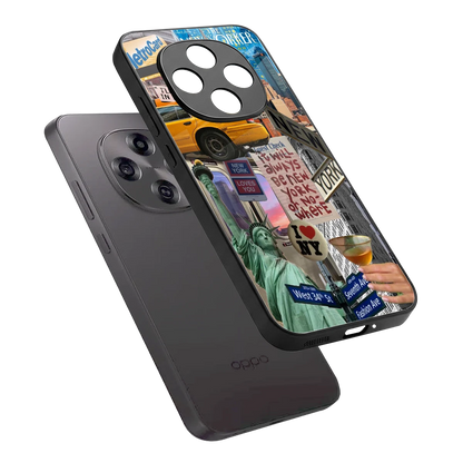 NY Forever sleek oppo f31 pro 5g cover with tempered glass back and TPU edges