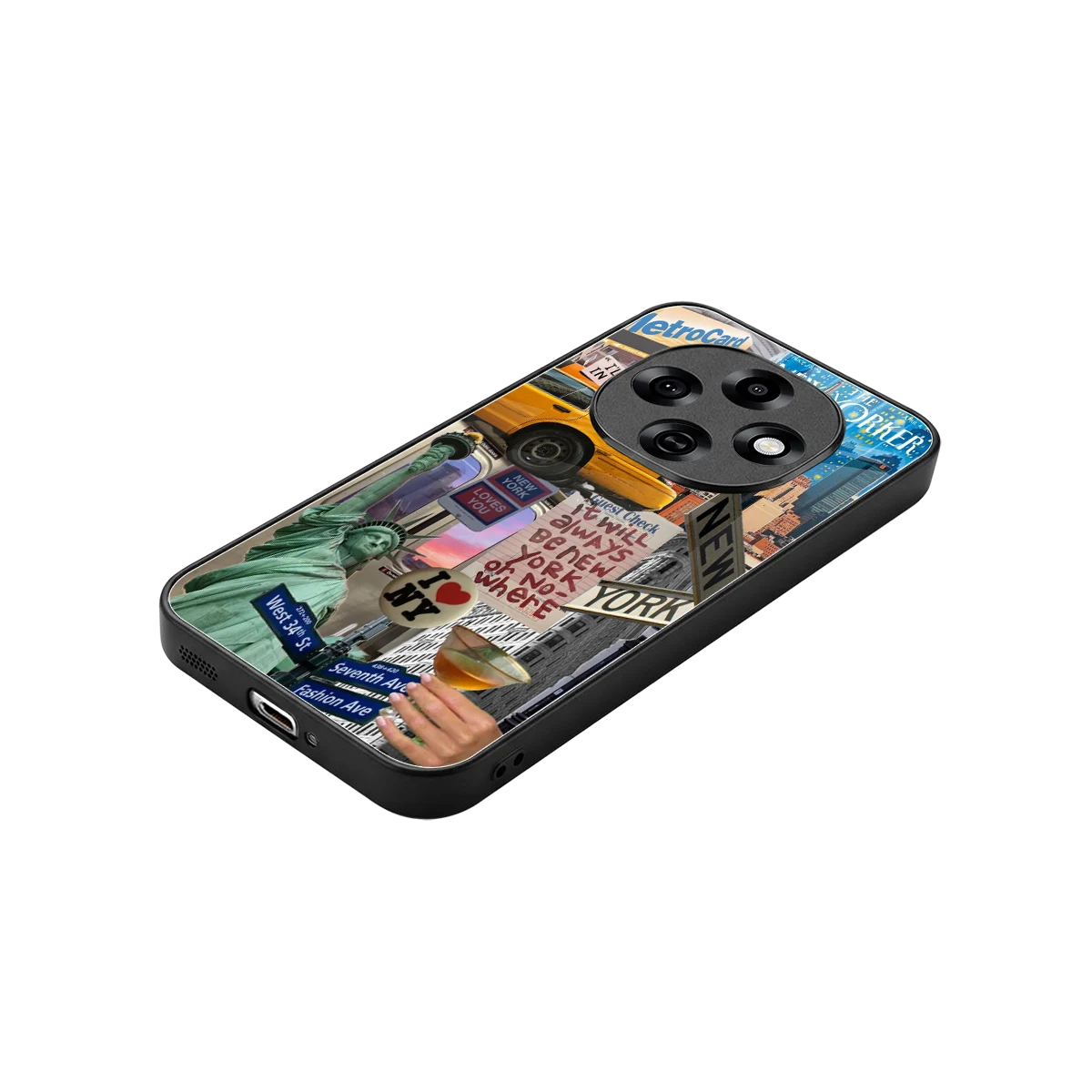 NY Forever stylish phone case for oppo f31 pro 5g | glossy glass and slim fit