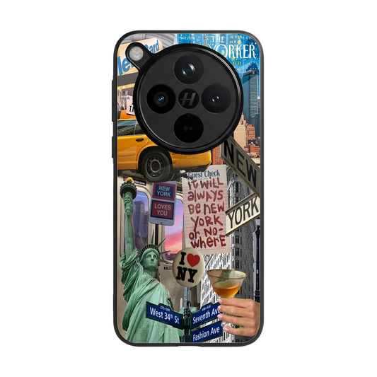 NY Forever back phone cover | glass case for oppo find x8