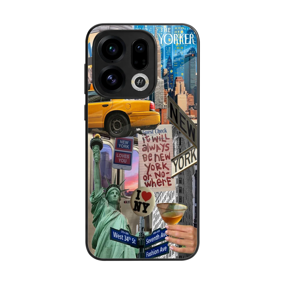 NY Forever back phone cover | glass case for oppo find x9